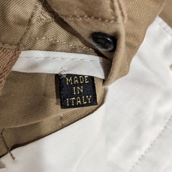 Paul & Shark Yachting Summer Chinos Cotton Pleated Trouser Khaki Tan Mens 44 NWT - Picture 7 of 7